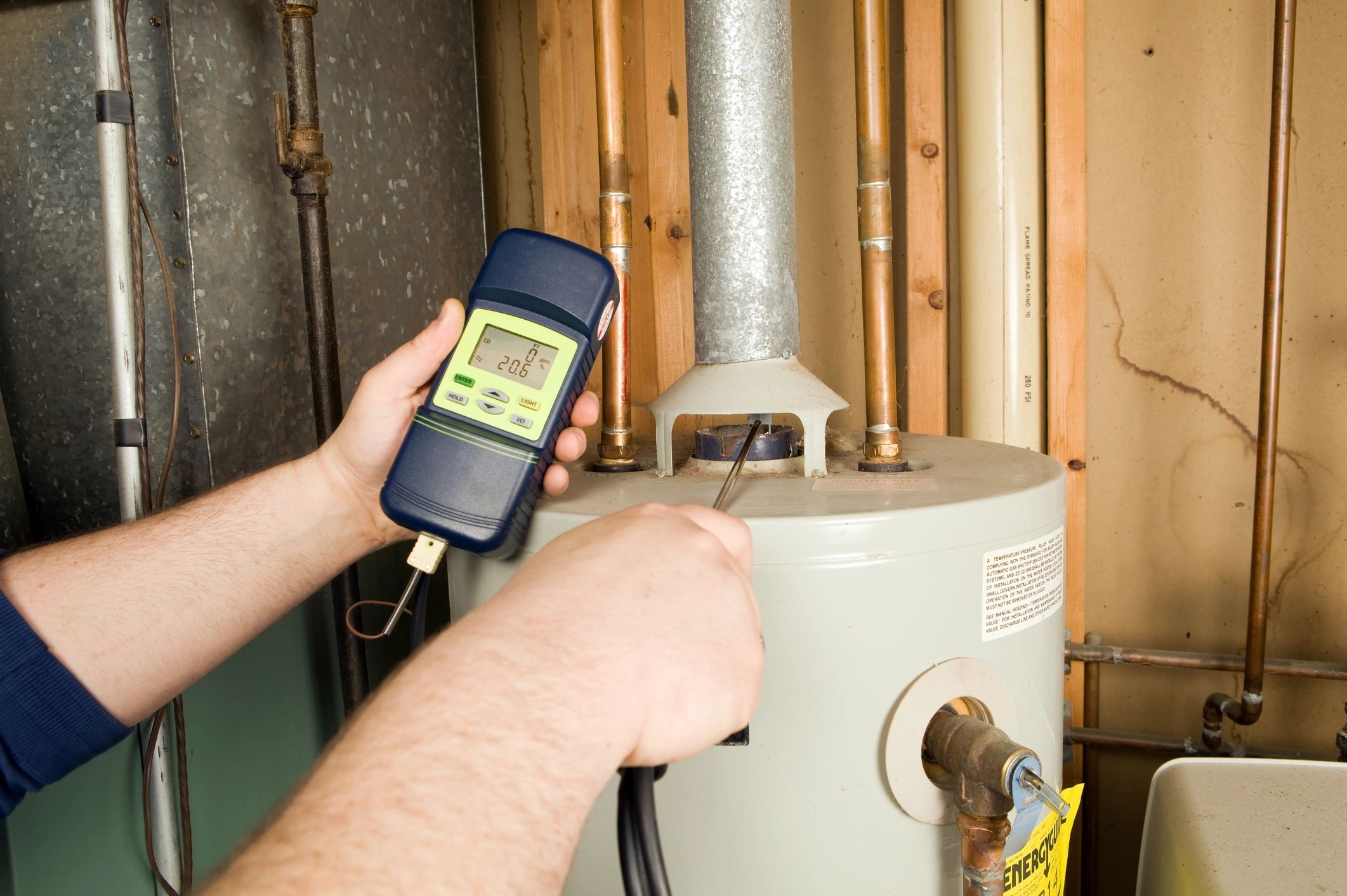 Property manager reviewing basement safety